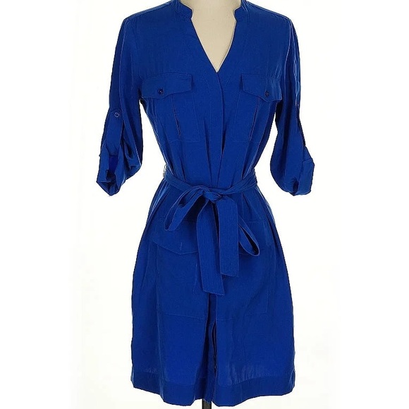 Express Dresses & Skirts - NWOT Express Women’s Royal Blue Shirt Dress in Medium, Super Soft/100% Polyester